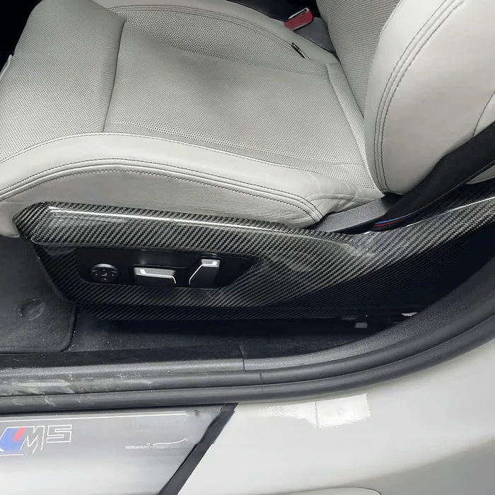 G90 / G99 M5 OEM Style Dry Carbon Fiber Seat Side Trim Covers