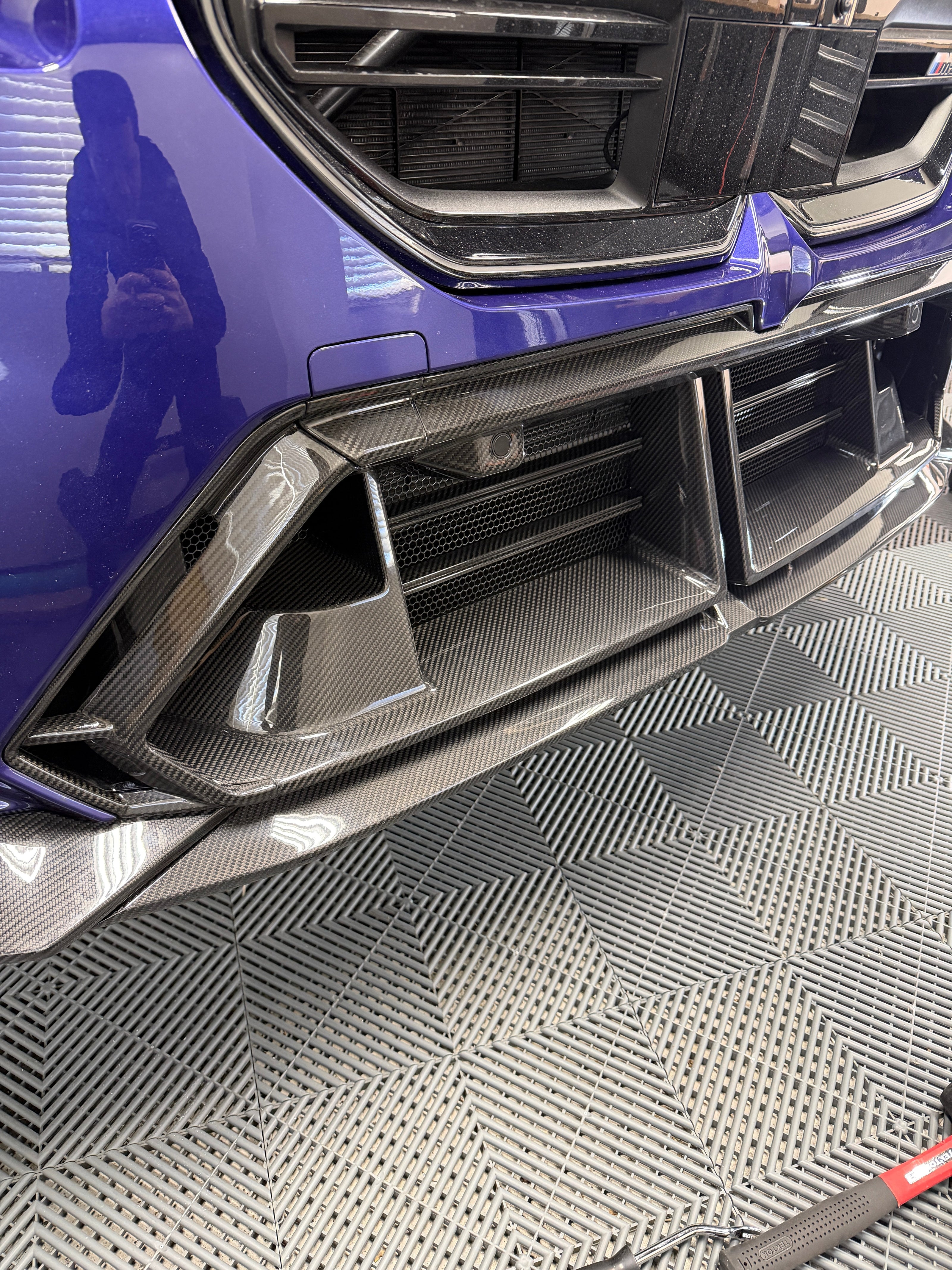 G90/G99 M5 SQ Style Carbon Fiber Front Bumper Center Trim