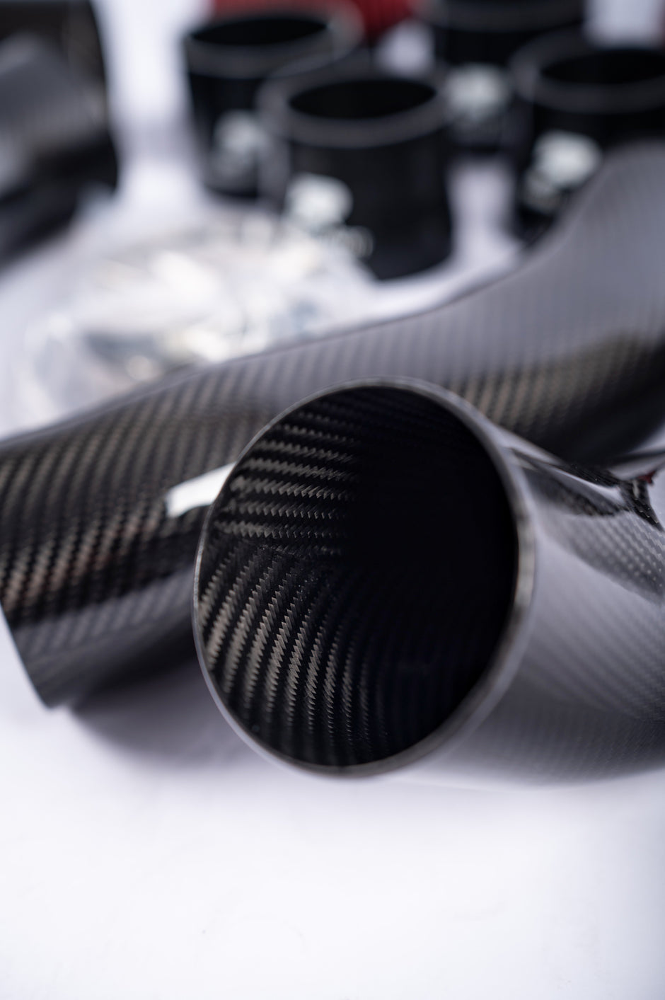 RENNELEMENT G90/G99 M5 3.5” Dry Carbon Fiber Front Mount Intake System