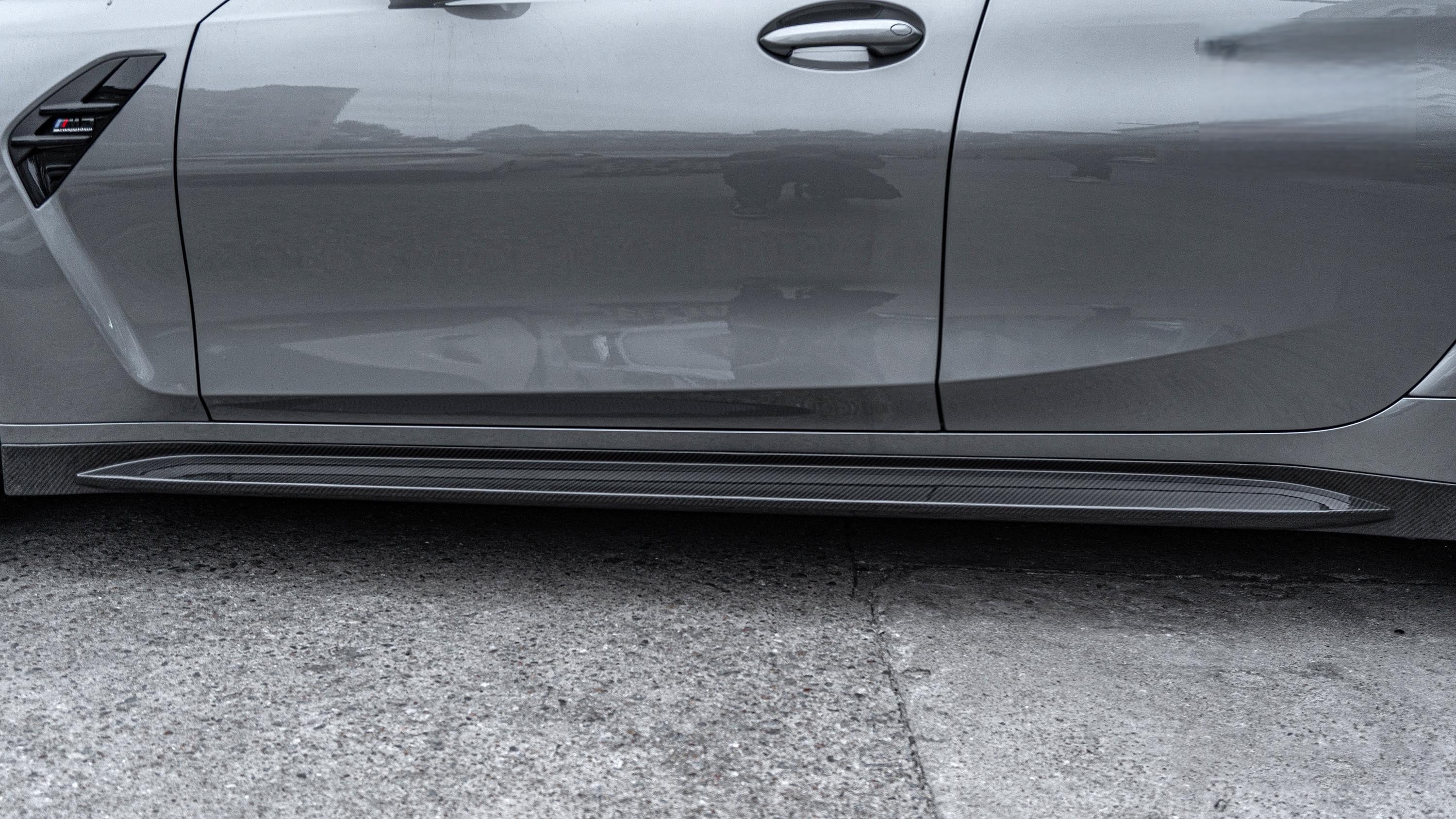 G8X OEM Dry Carbon Fiber Side Skirts