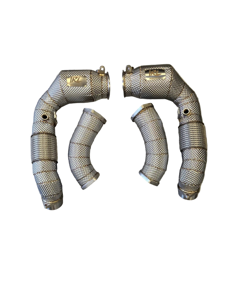IRL F95 F96 X5M X6M S68 LCI MaxFlow Catted Race Downpipes
