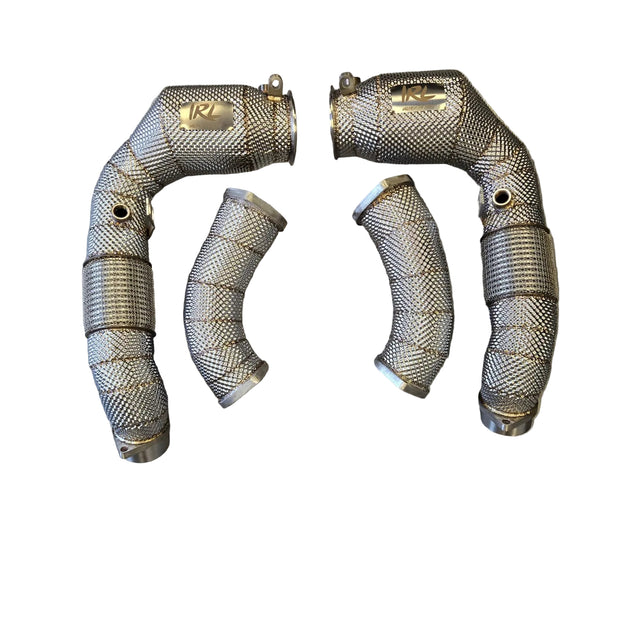 IRL F95 F96 X5M X6M S68 LCI MaxFlow Catted Race Downpipes