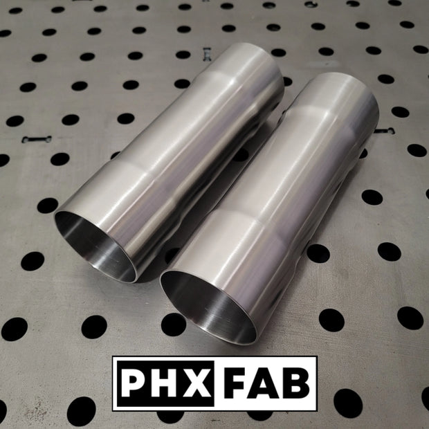 (2) 3" ID to 3" ID X 8" Length Stainless Coupler Exhaust Pipe Connector Adapter 304 Stainless Steel
