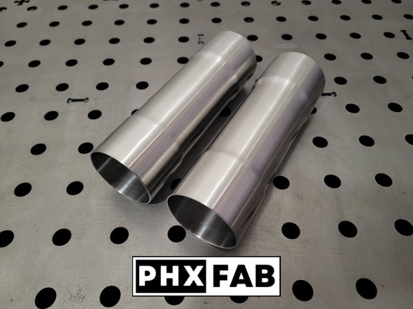 (2) 3" ID to 3" ID X 8" Length Stainless Coupler Exhaust Pipe Connector Adapter 304 Stainless Steel