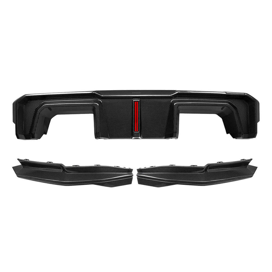 G8X SQ-B Style Dry Carbon Fiber Rear Diffuser Set WITH LED