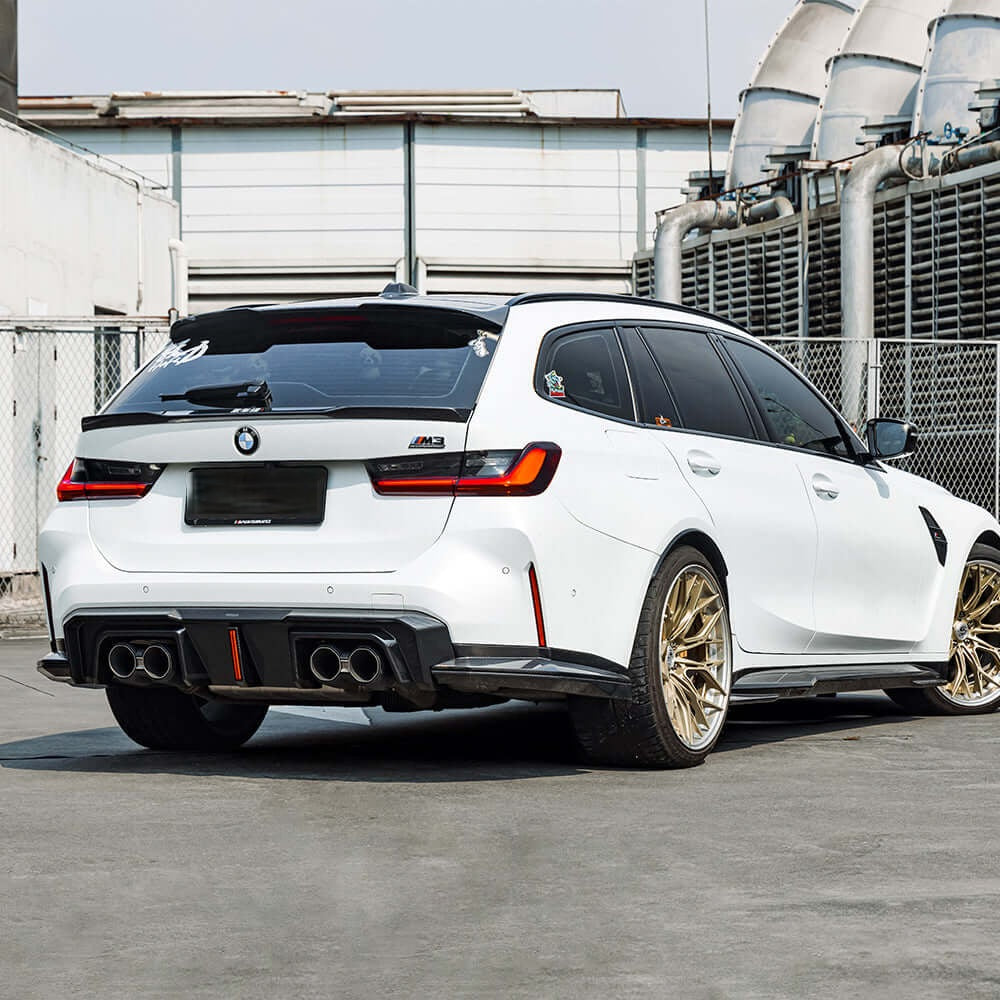 G8X SQ-B Style Dry Carbon Fiber Rear Diffuser Set WITH LED