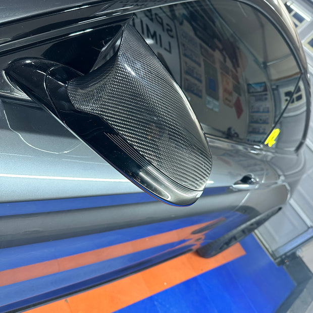 F8X DRY CARBON FIBER OEM STYLE REPLACEMENT MIRRORS CAPS