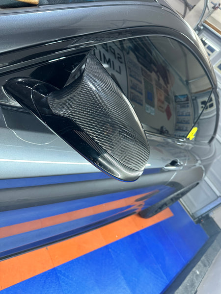 F8X DRY CARBON FIBER OEM STYLE REPLACEMENT MIRRORS CAPS